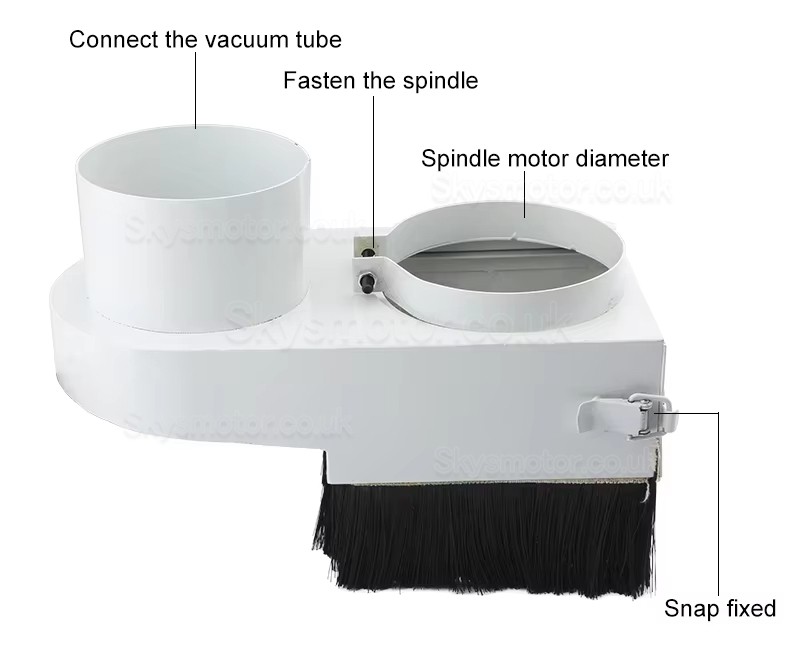 65mm/80mm/100mm/120mm CNC Spindle Dust Hood Suction Hood Dust Collector